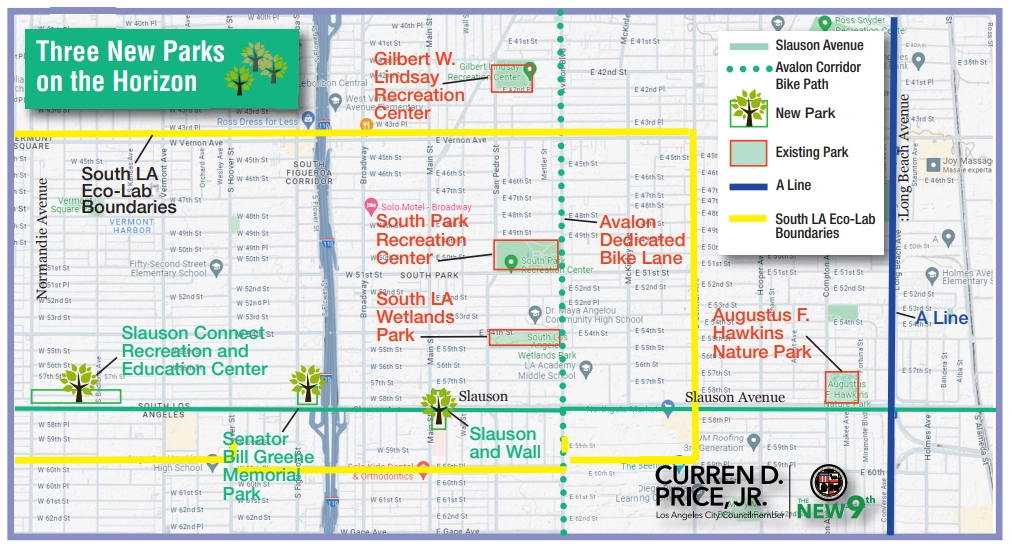South LA Greenway Map Photo