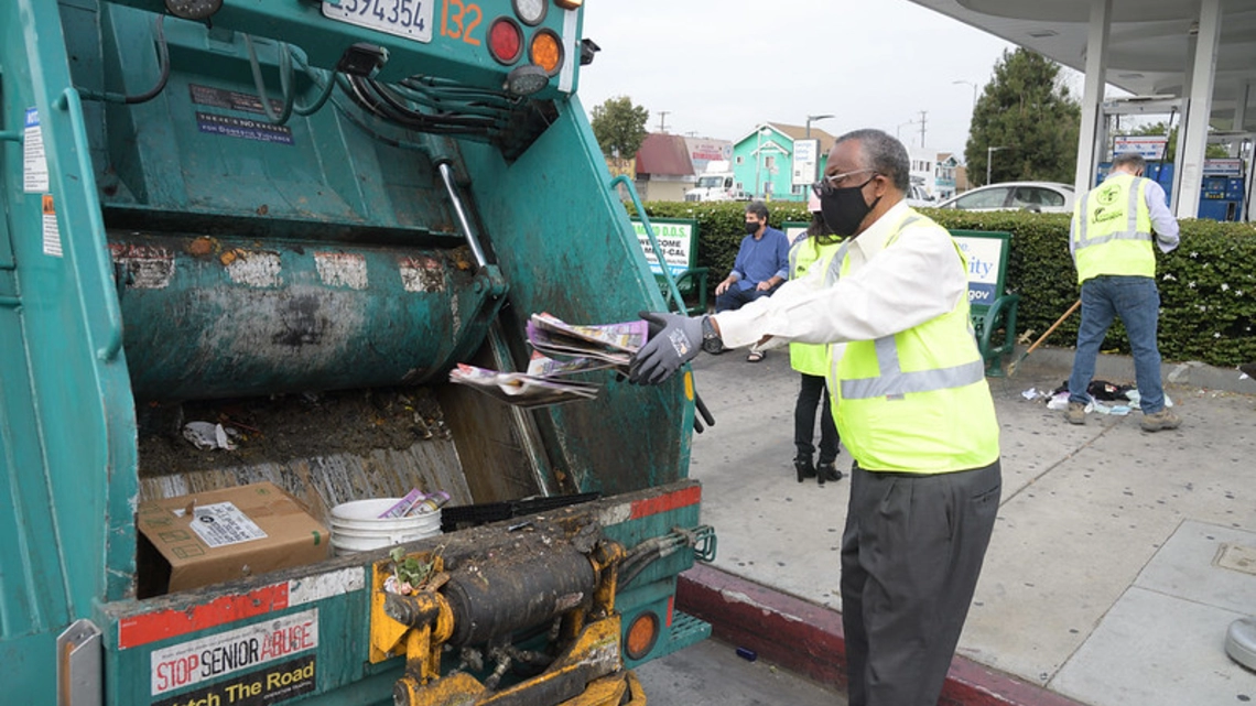 Councilmember Curren Price Cleaning the community 